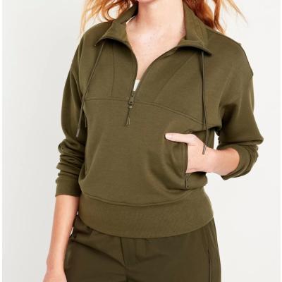 4/1 Fermuar Detaylı Yaka Polyester Peluş Sweatshort