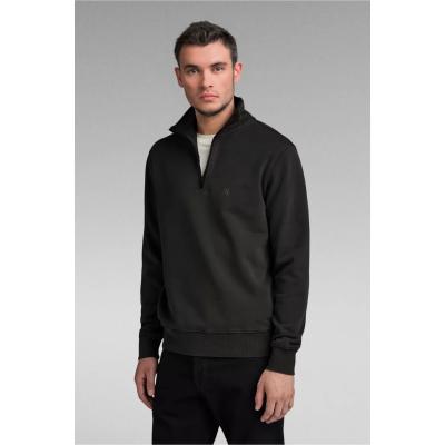 Man Of Man1/4 Fermuarlı Dik Yaka Sweatshirt |Şardonlu 3 İplik | Yaka Üzeri Şerit Detaylı