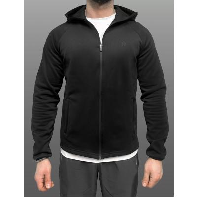 Şardonlu Dalgıç Tam fermuarı Dik Yaka Kapşonlu Sweatshirt/Ceket